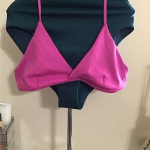 Pink and Teal Bikini Set